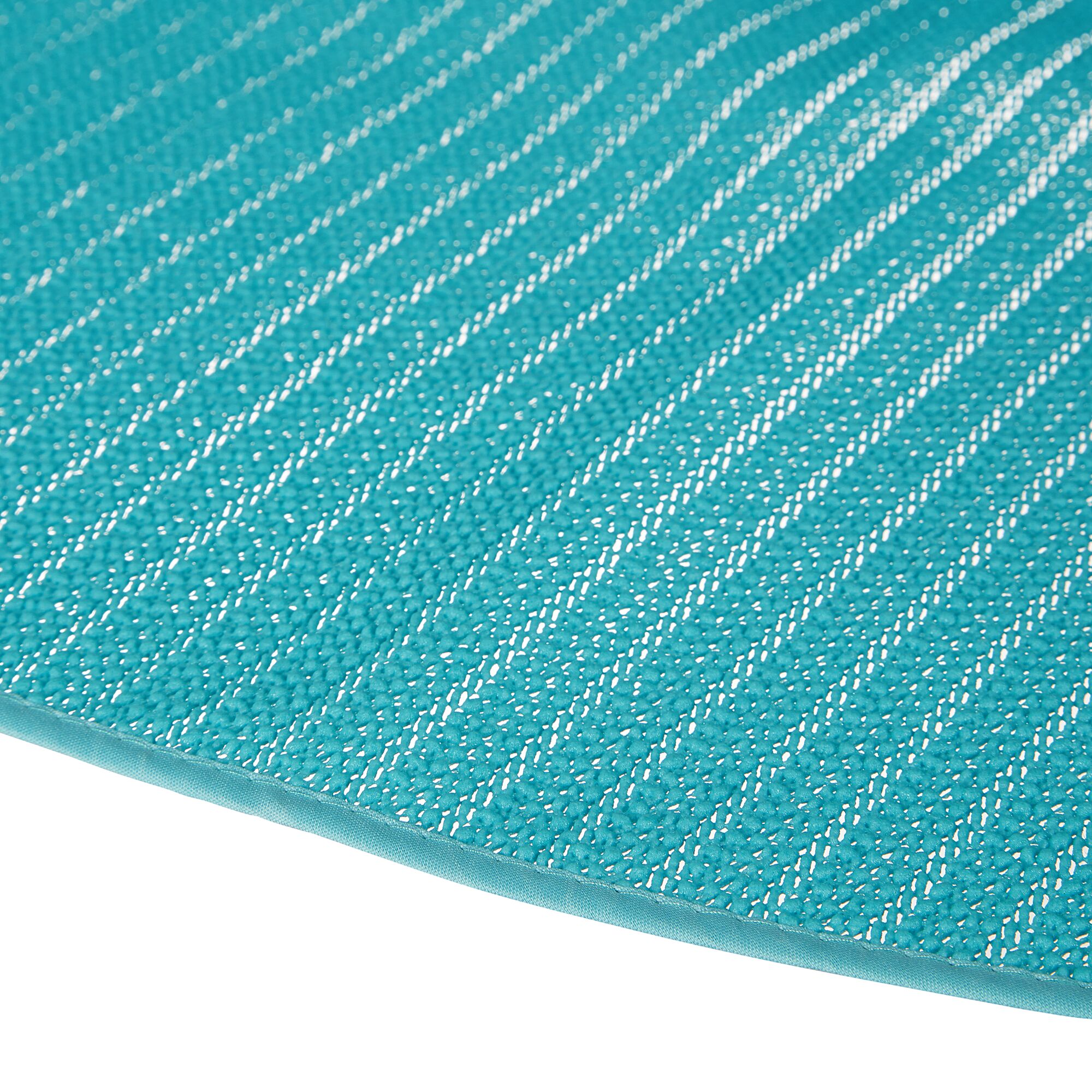 Türkise Gartentischdecke, Nahaufnahme