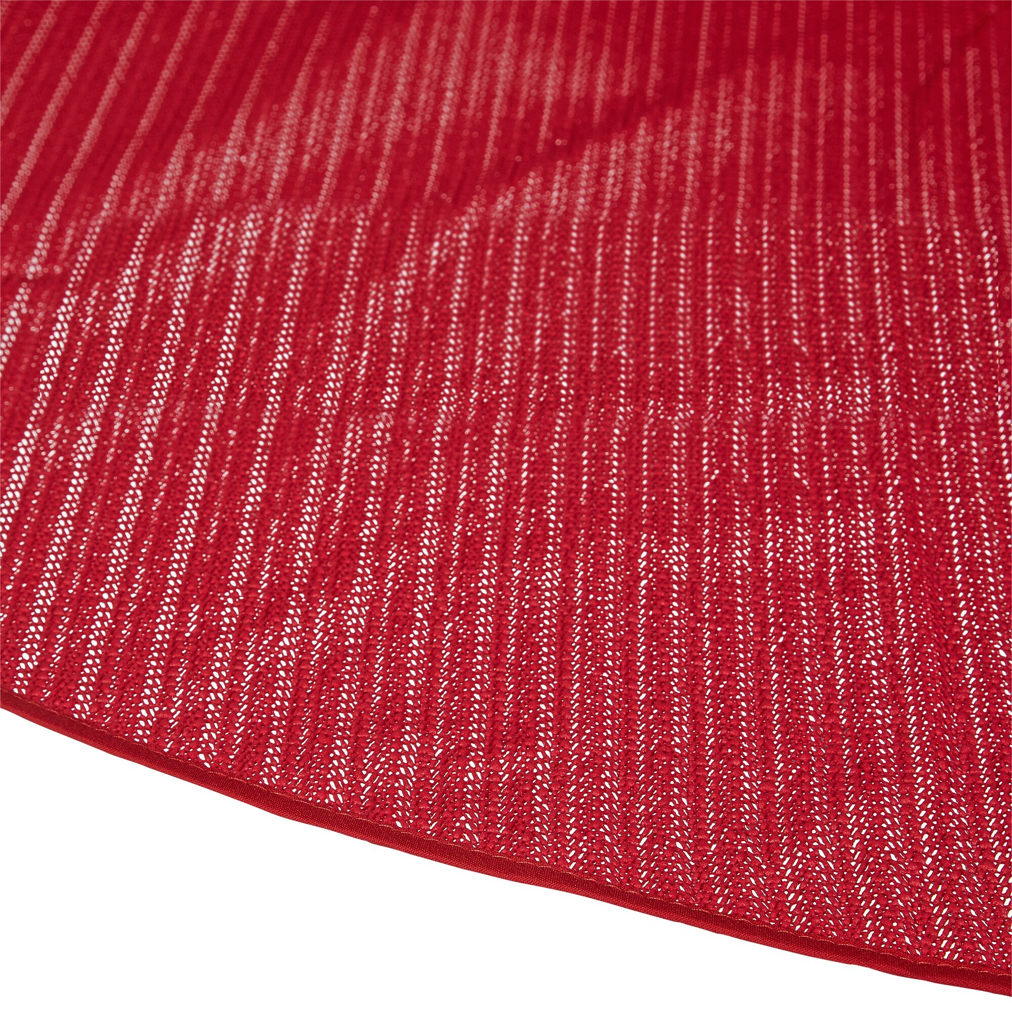 Rote Gartentischdecke mit Paspel