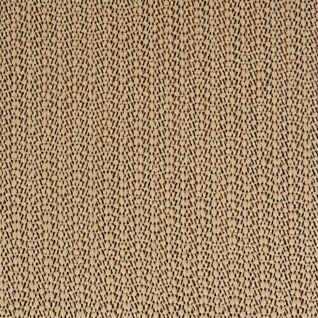 Beige Gartentischdecke aus PVC mit Lochmuster
