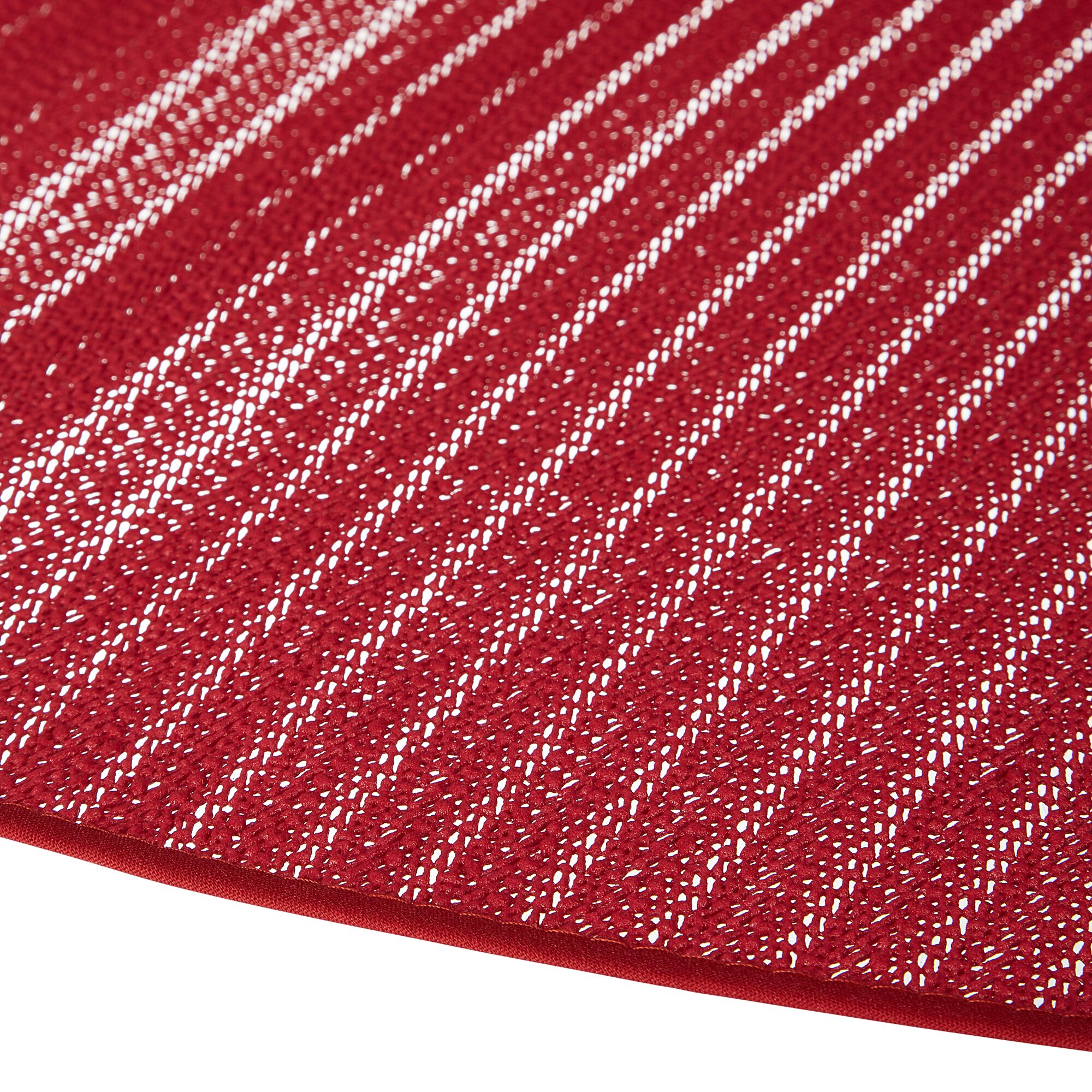 Rote Gartentischdecke mit weißem Muster