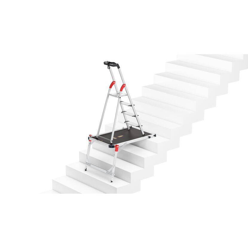 Hailo Treppenpodest TP1 auf weißer Treppe