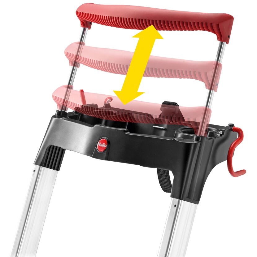 Stehleiter 'L100 TopLine' 5 Stufen, silbern 107 cm