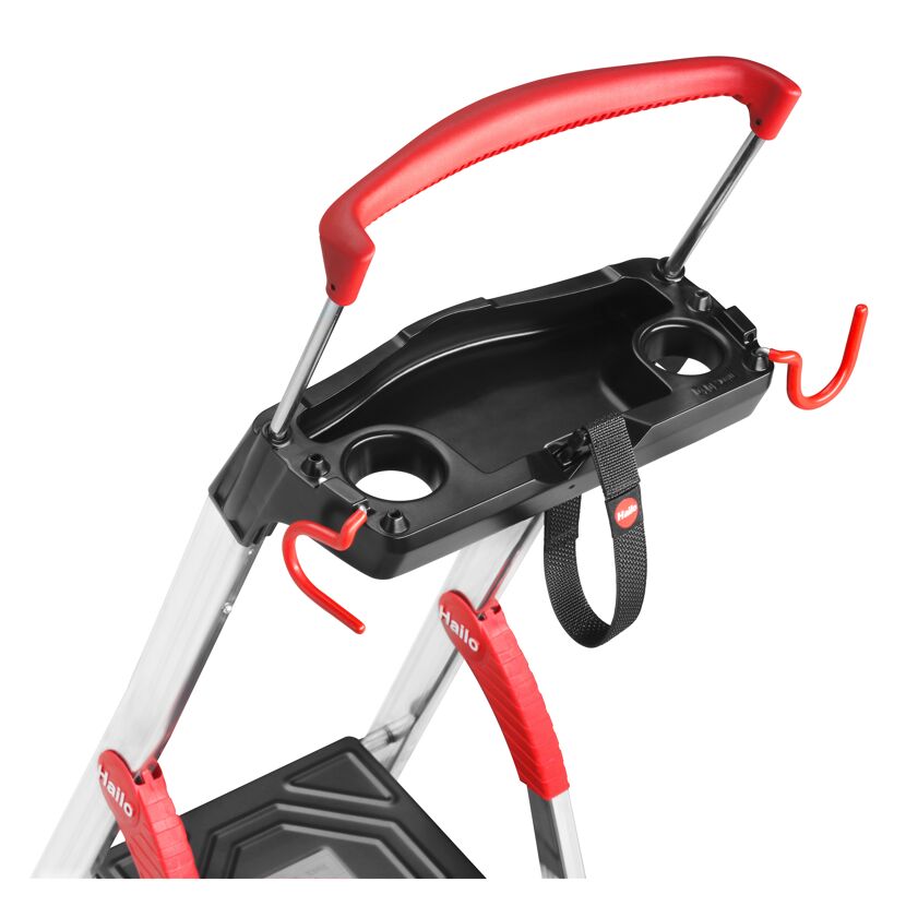 Stehleiter 'L100 TopLine' 5 Stufen, silbern 107 cm