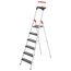 Stehleiter 'L100 TopLine' 6 Stufen, silbern 128 cm