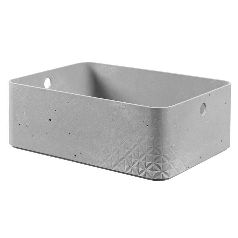 Aufbewahrungsbox 'Beton' M, rechteckig 34 x 24 x 12 cm