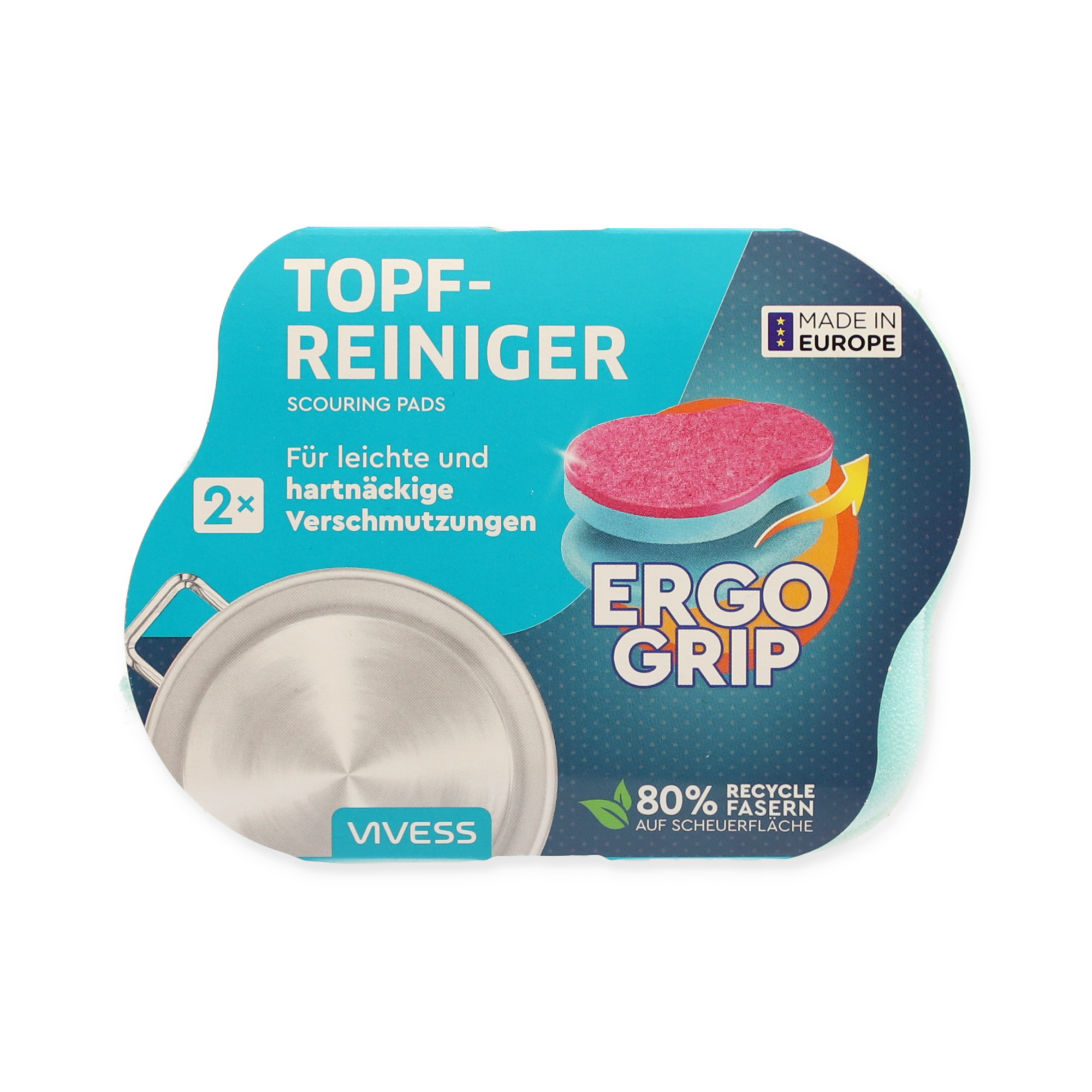 Vivess Topfreiniger ‚Ergo Grip‘ bunt sortiert 2 Stück