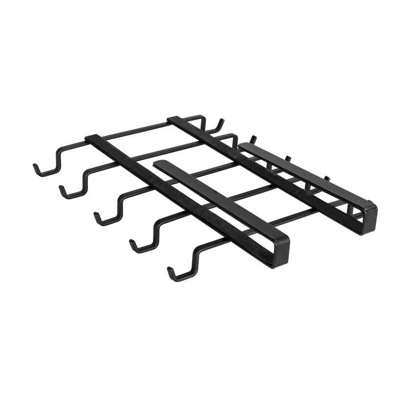 Schwarzer Tassenhalter für Schrankinnenräume