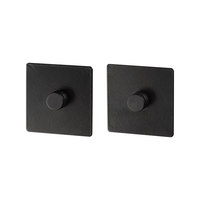 Zwei schwarze Drehdimmer nebeneinander.