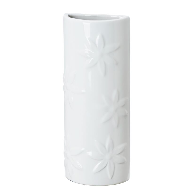Weißer Keramik-Luftbefeuchter mit Blumenmuster