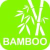 Bambus auf grünem Hintergrund