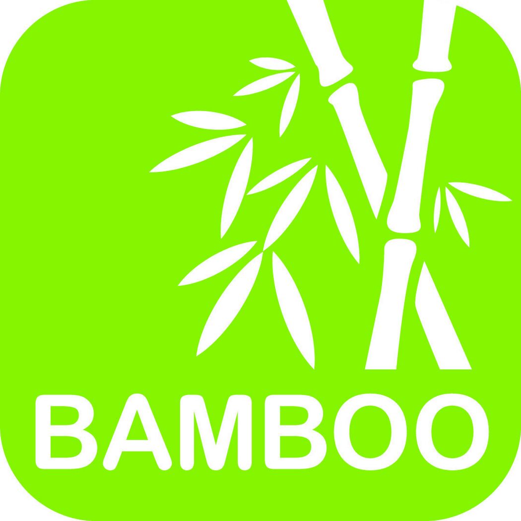 Bambus auf grünem Hintergrund