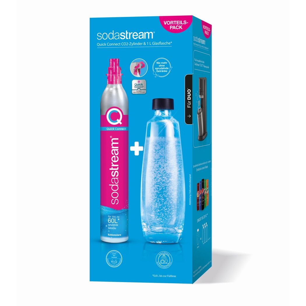 Reservezylinder 'Quick Connect' inklusive Glasflasche 840 ml