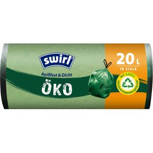 Öko-Müllbeutel 'Reißfest & Dicht' mit Zugband 20 l 18 Stück