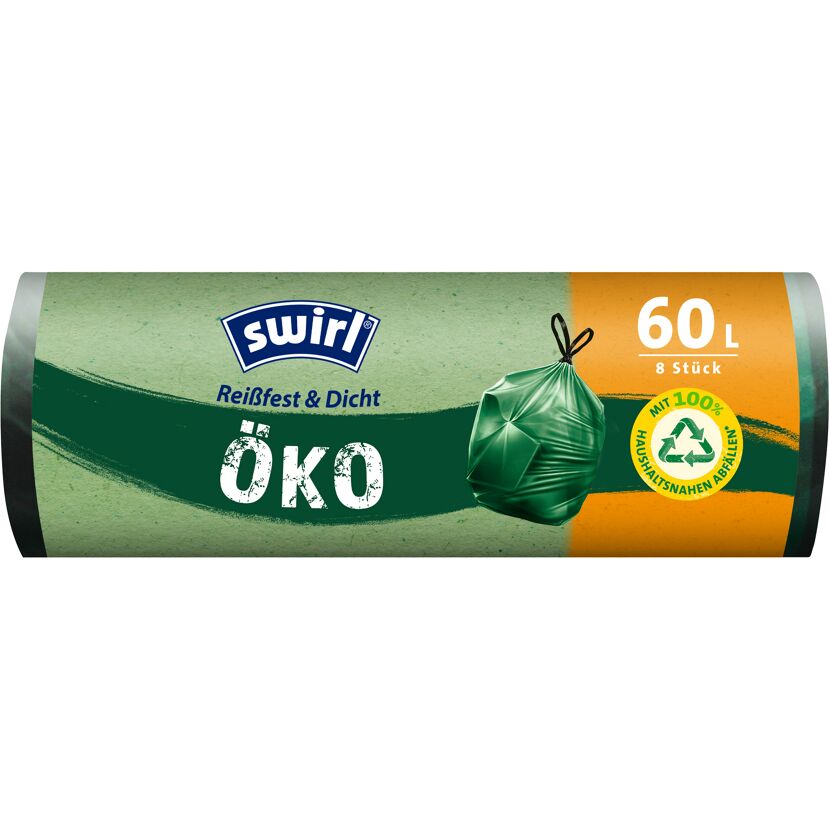 Swirl Öko Müllbeutel 60l, 8 Stück