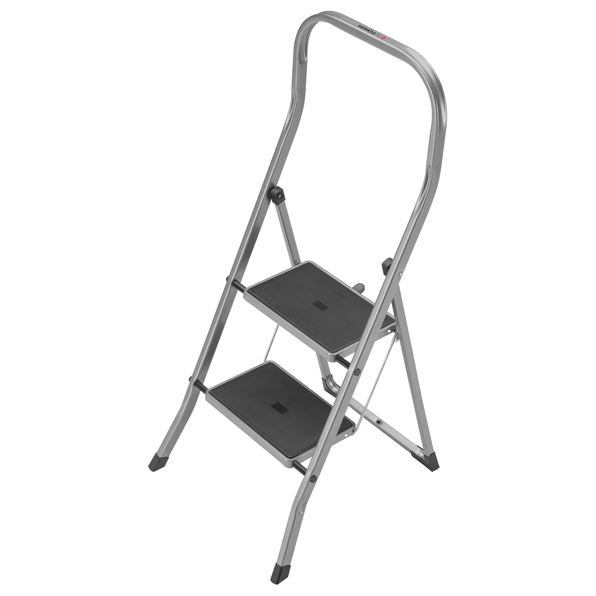 Zweistufiger Klapptritt aus Metall.