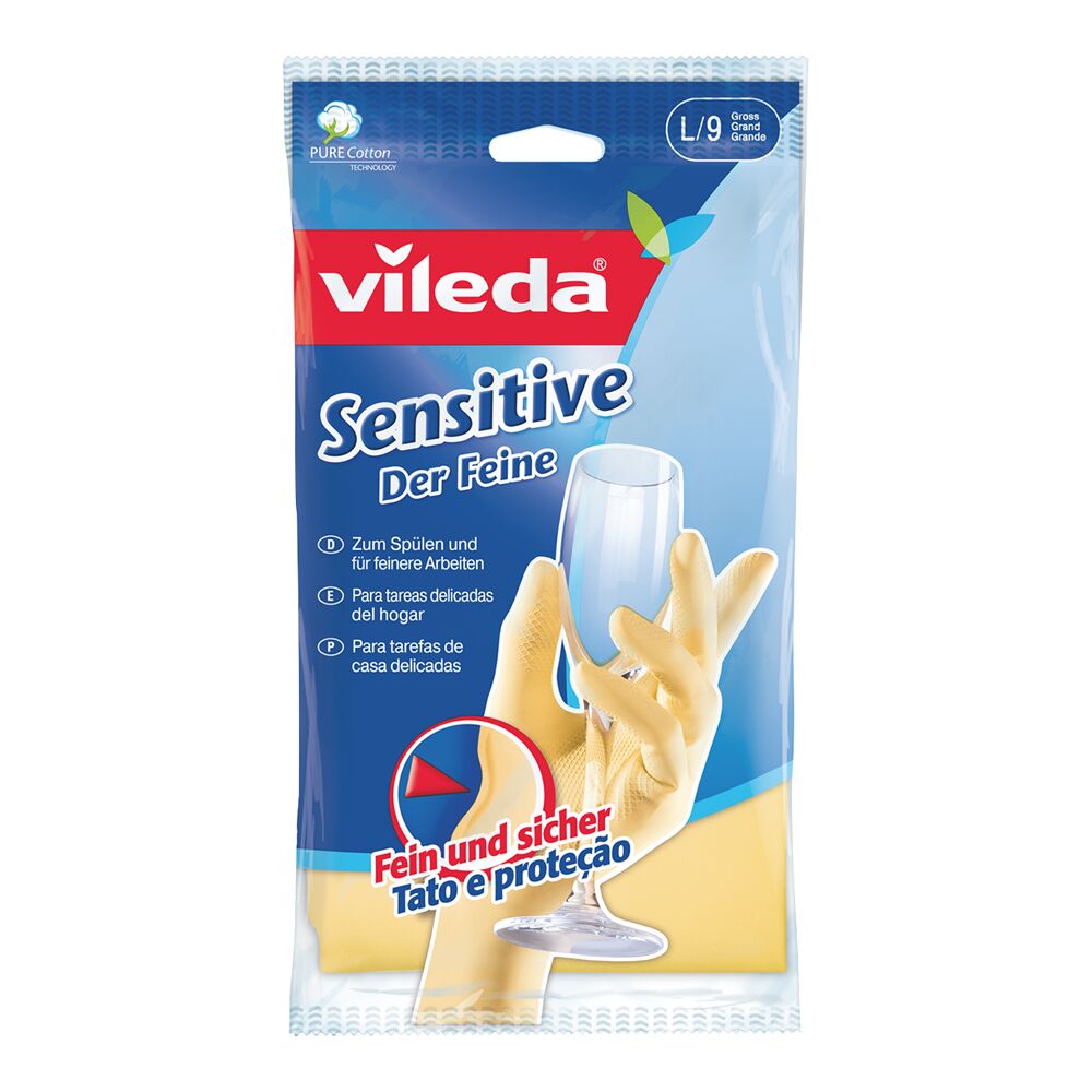Vileda Sensitive Haushaltshandschuhe, Größe L/9