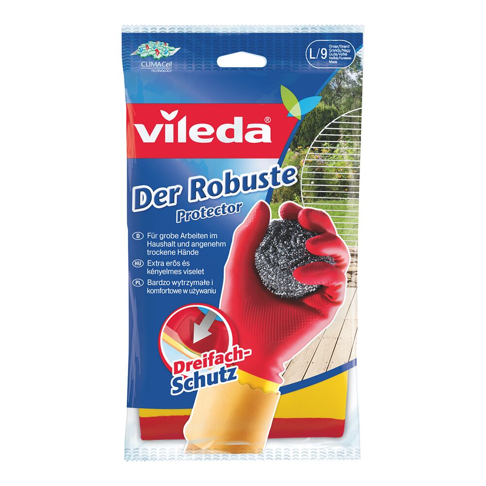 Vileda Haushaltshandschuhe "Der Robuste" mit Stahlwolle