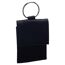 Schwarze Mini-Brieftasche mit Schlüsselring