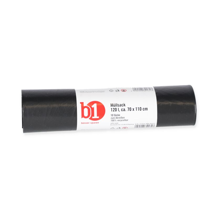Schwarze Müllsäcke auf Rolle