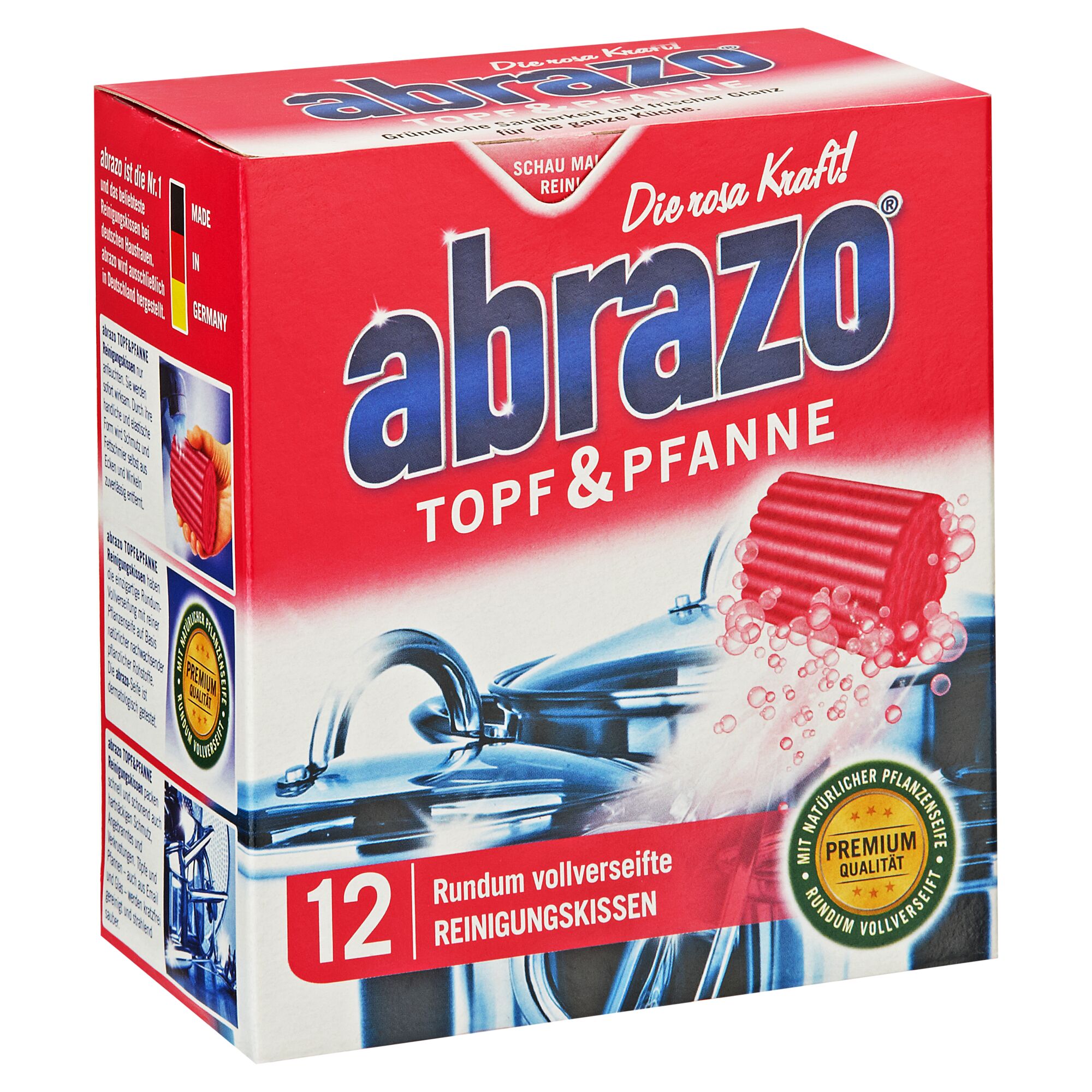 abrazo Topf & Pfanne Reinigungskissen 12 Stück