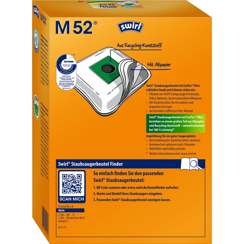 Staubsaugerbeutel M52 4 Stück