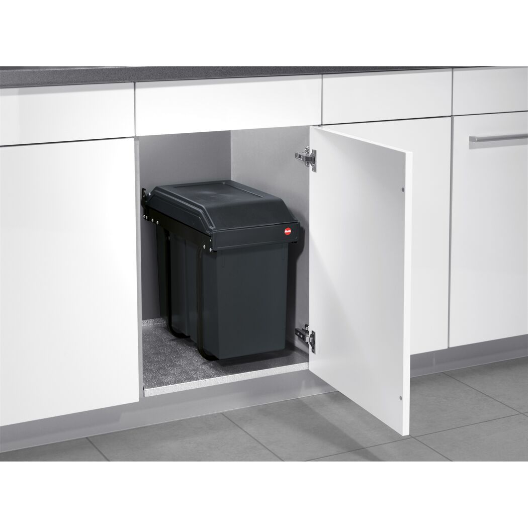 Einbau-Abfalleimer 'Multi-Box Duo L TB' 2 x 14 l grau