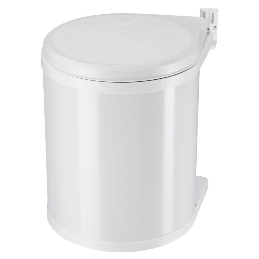 Weißer Mülleimer mit Schwingdeckel