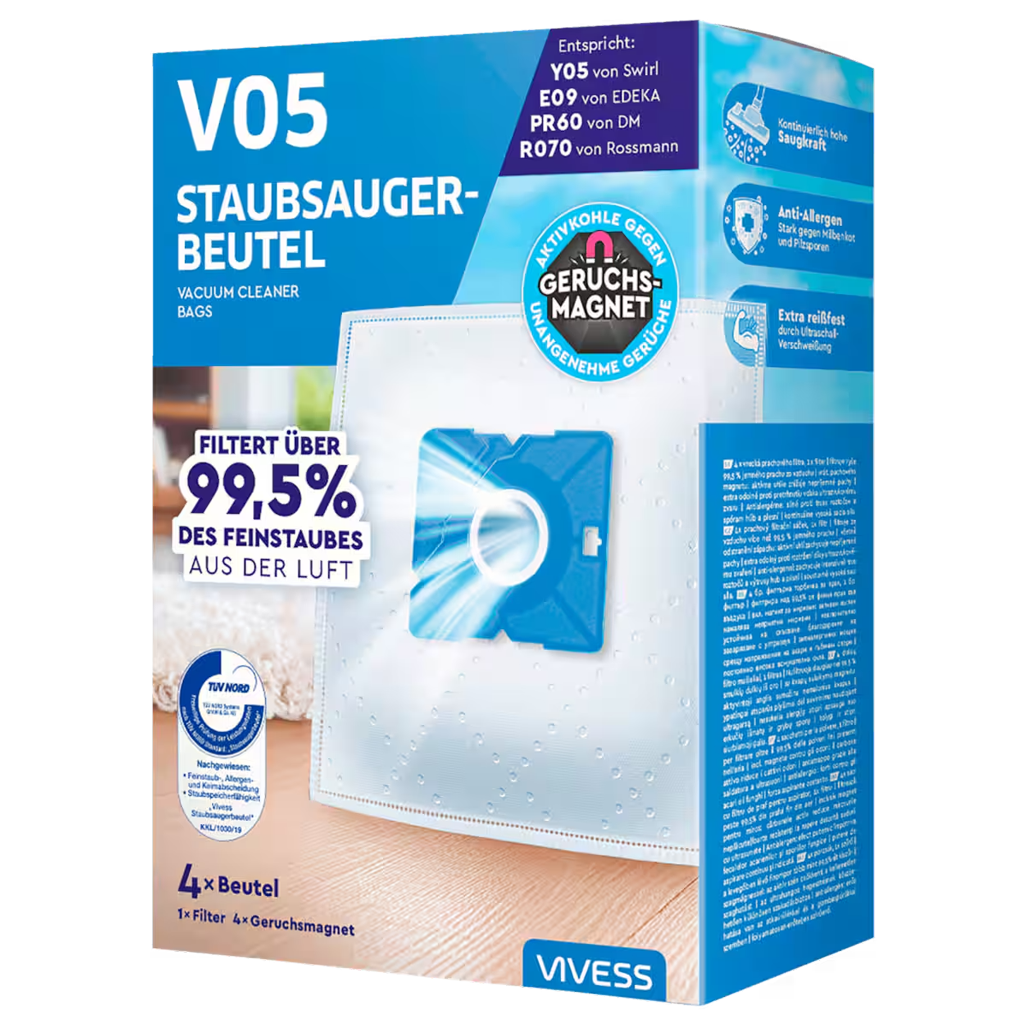 Staubsaugerbeutel 'V05' 4 Stück