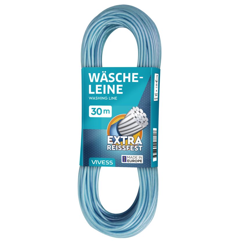 Wäscheleine 30 m extra reißfest, blau