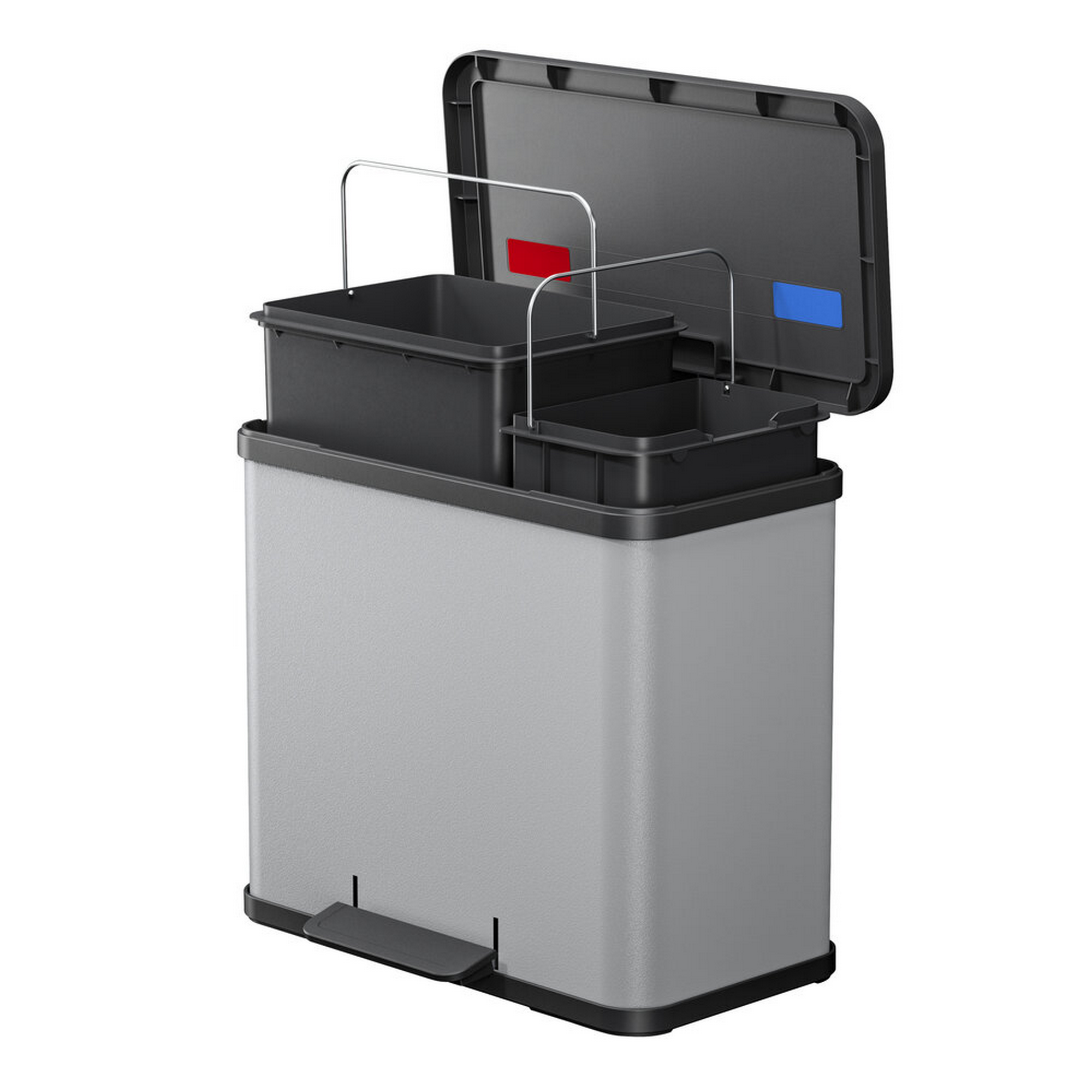 Abfalleimer 'Öko duo Plus L' 26 l hellgrau matt