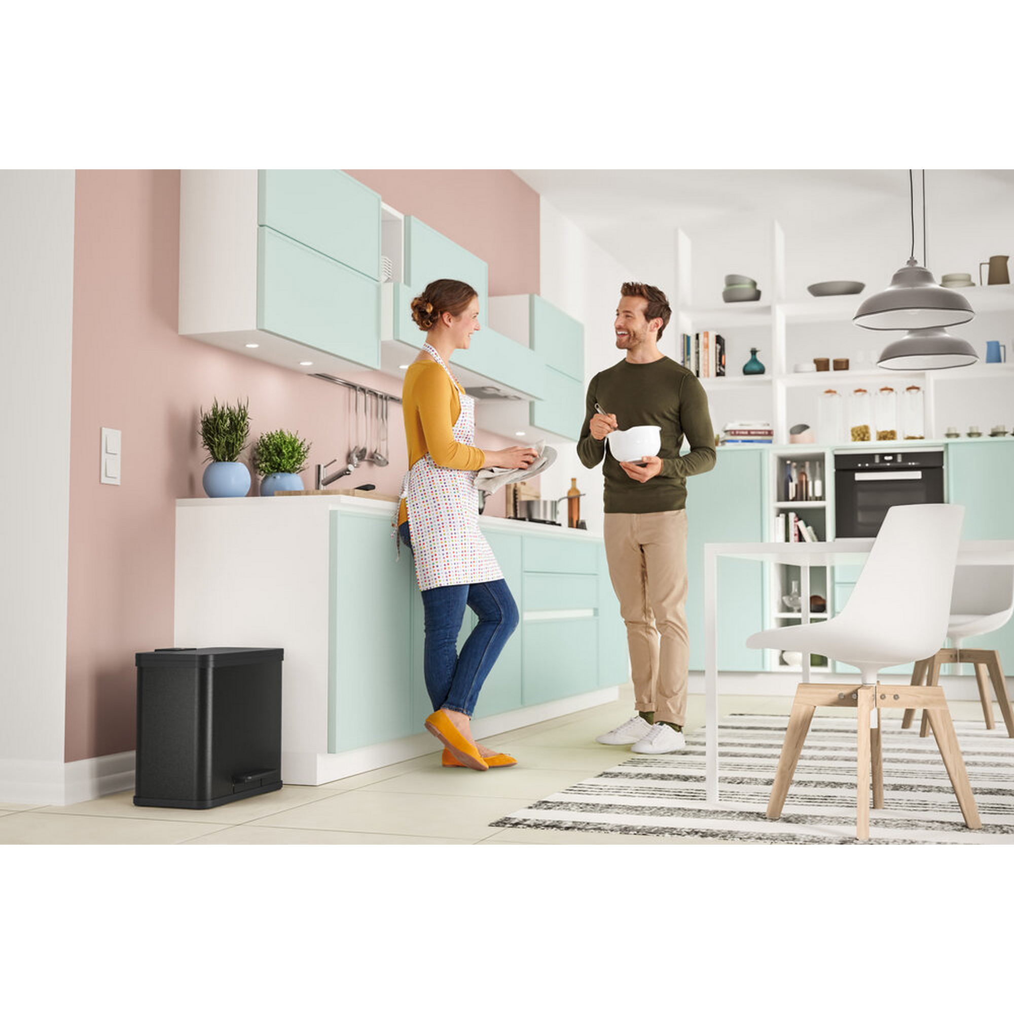 Abfalleimer 'Öko duo Plus L' 26 l schwarz matt