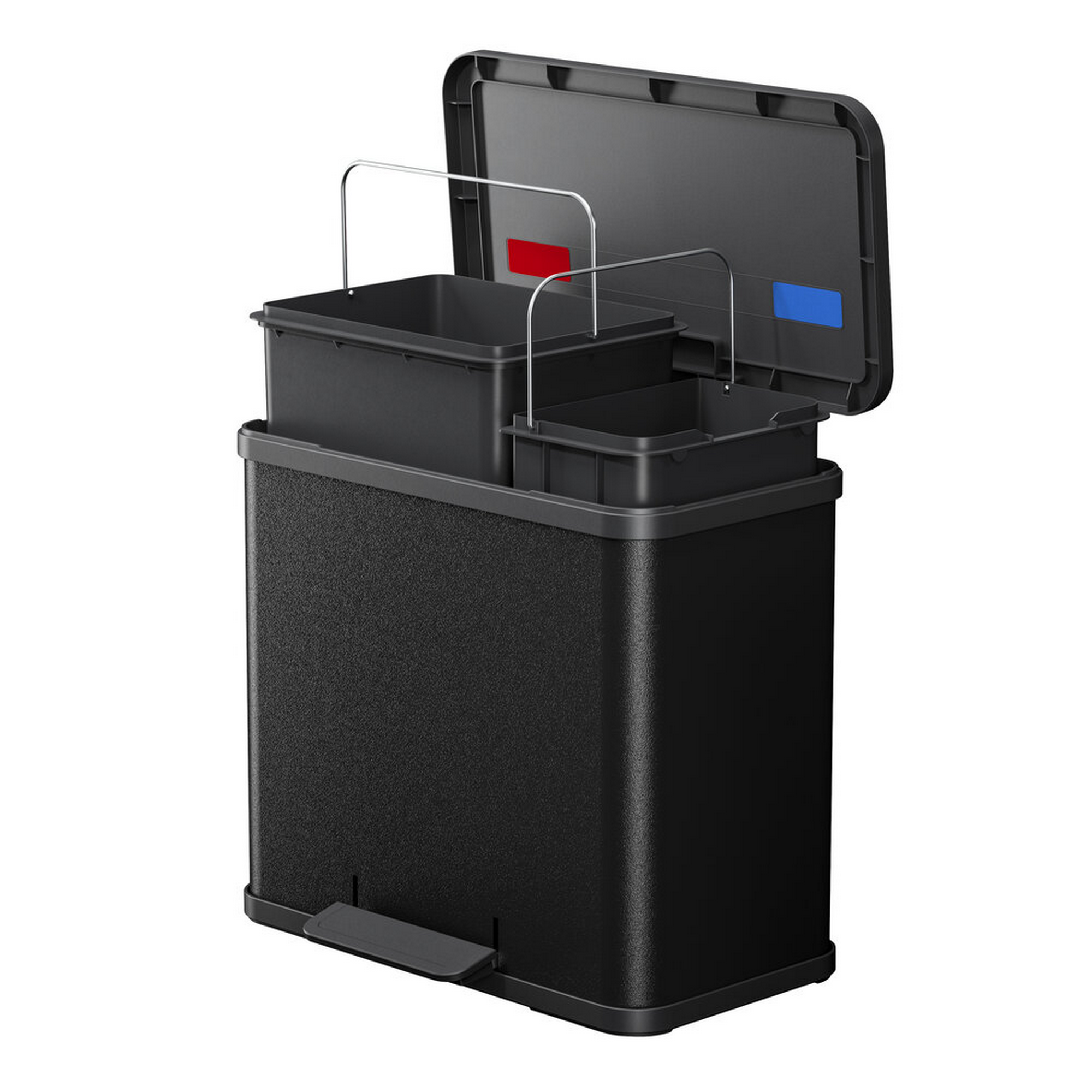 Abfalleimer 'Öko duo Plus L' 26 l schwarz matt