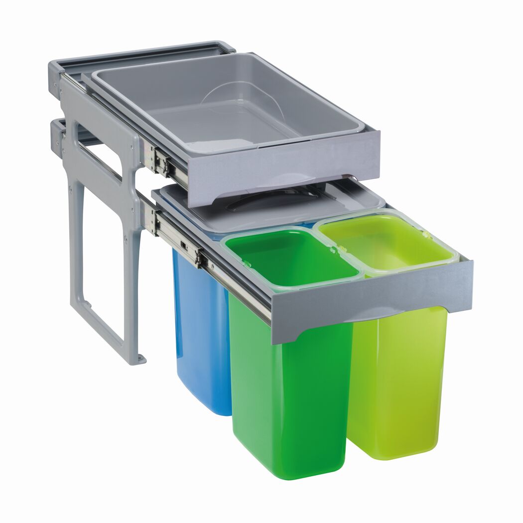 Einbau-Abfallsammler '3-Fach Plus' Color 33,9 x 42,8 x 48,6 cm 1 x 16 l + 2 x 8 l