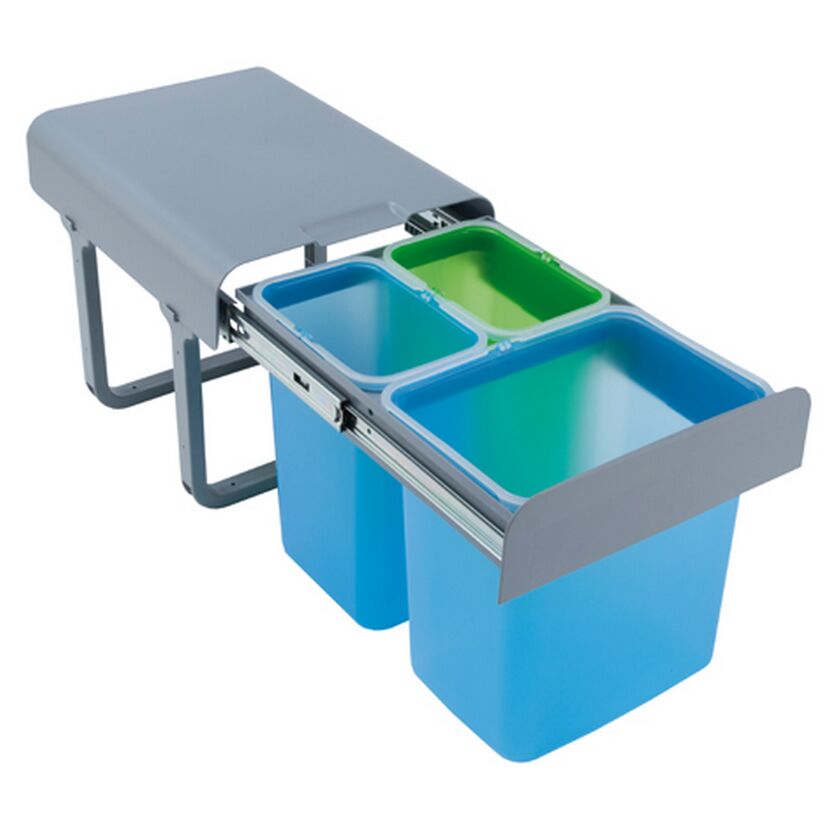 Einbau-Abfallsammler '3-Fach' Color 35,5 x 36,5 x 47 cm 1 x 16 l + 2 x 8 l