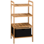 Regal Bambus braun mit Korb 44 x 93,5 x 33 cm