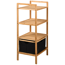 Regal Bambus braun mit Korb 44 x 93,5 x 33 cm