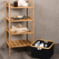 Regal Bambus braun mit Korb 44 x 93,5 x 33 cm