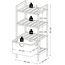 Regal Bambus braun mit Korb 44 x 93,5 x 33 cm