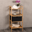 Regal Bambus braun mit Korb 44 x 93,5 x 33 cm