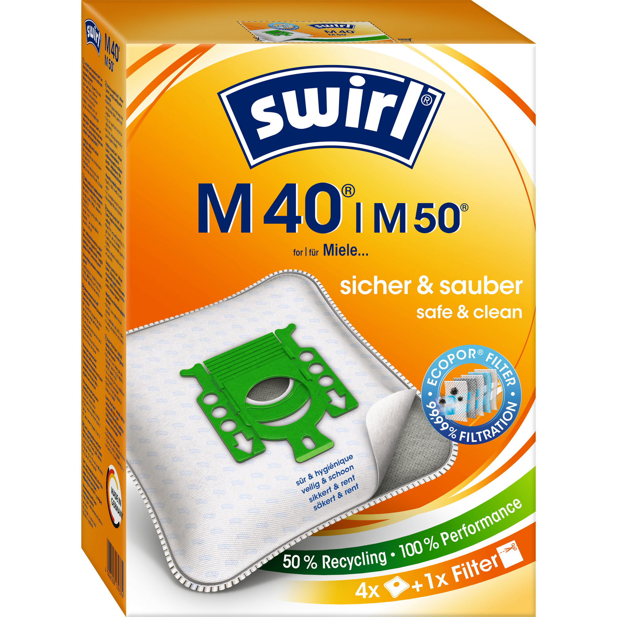 Staubsaugerbeutel M40 4 Stück