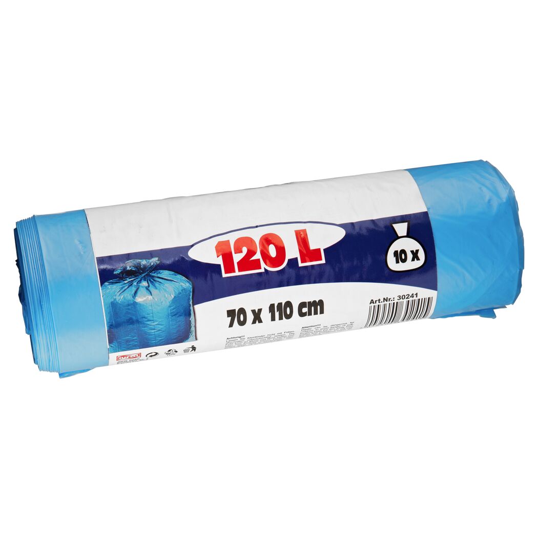 Rolle mit 10 blauen Müllbeuteln à 120 l