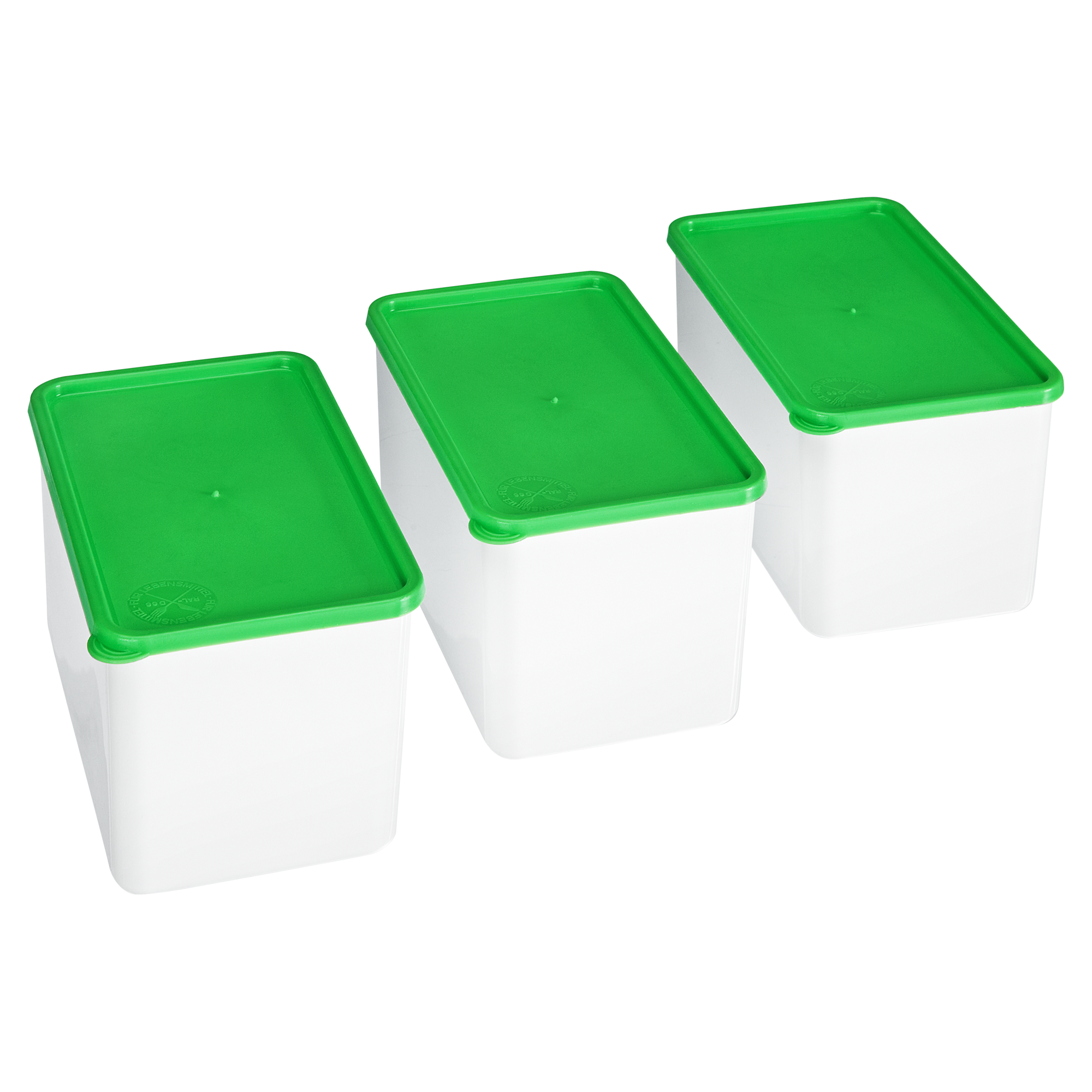 Tiefkühldosen grün/weiß 17 x 10 x 15 cm, 3 Stück + product picture