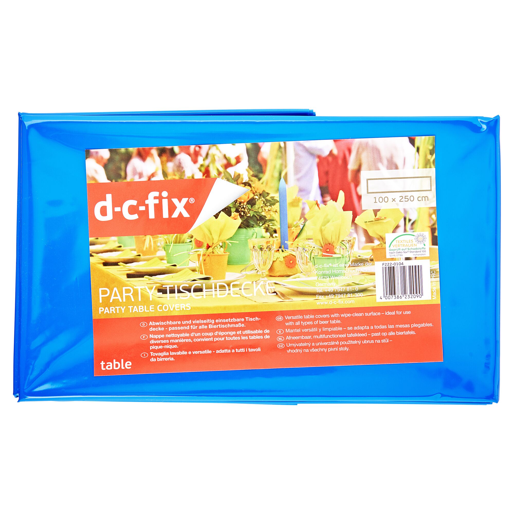 Blaue d-c-fix Party-Tischdecke