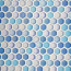 Verkleinertes Bild von Wandbelag 'Ceramics Hexagon' blau, Breite 67,5 cm
