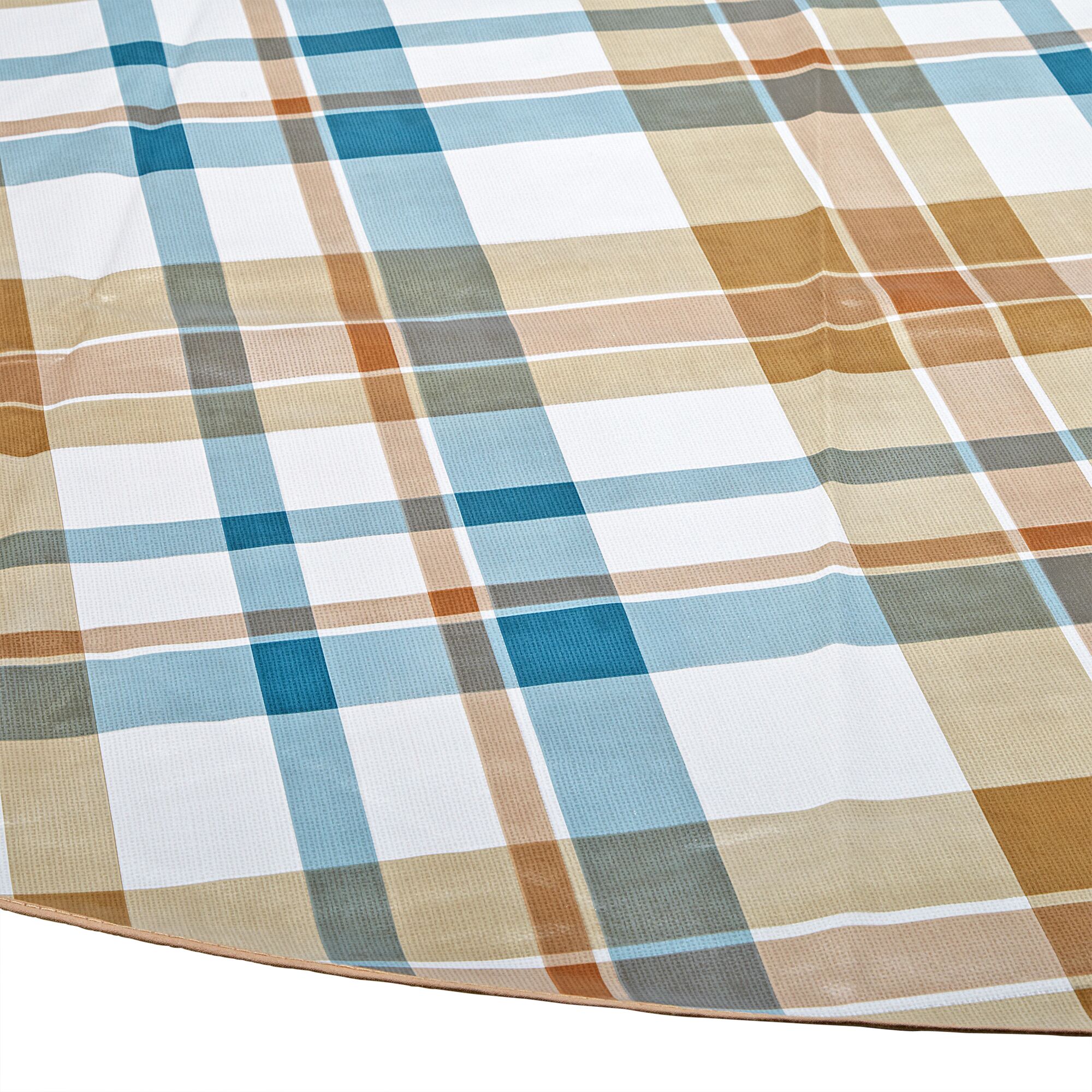 Karierte Tischdecke Manhattan rund, 150 cm Durchmesser