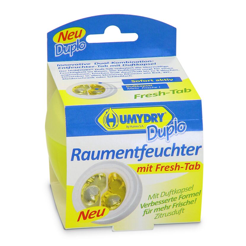 HUMYDRY Duplo Raumentfeuchter mit Fresh-Tab Zitrusduft
