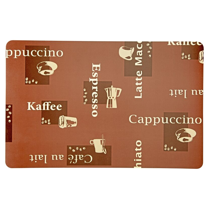 Braunes Tischset mit Kaffee-Motiven