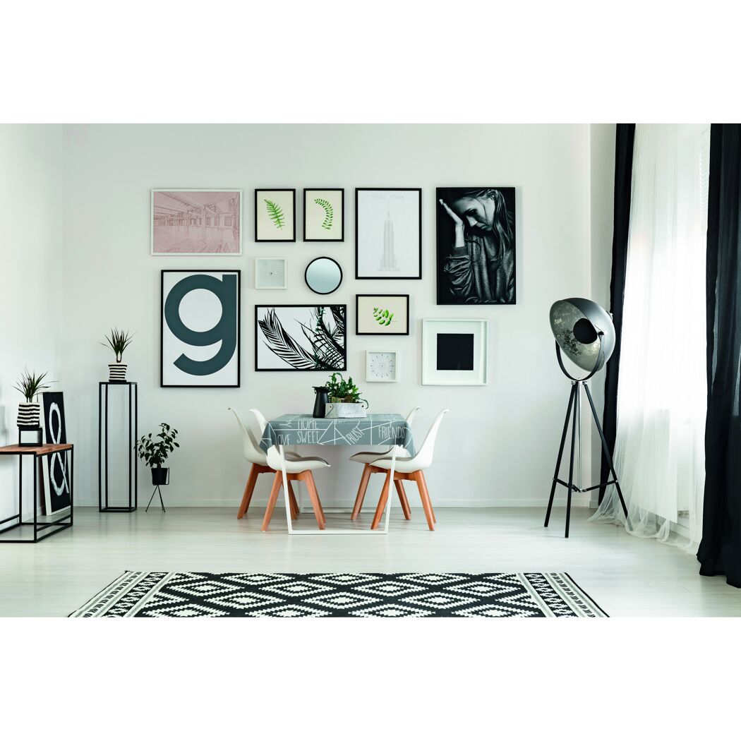 Wachstuch-Tischdecke 'Monte Carlo' credo-silber 140 x 110 cm