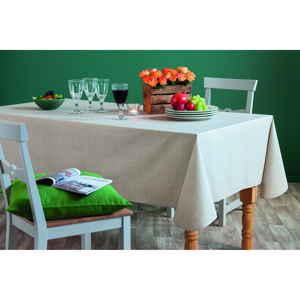 Tischdecke 'Nizza' collin-naturfarben 160 cm, runde Form