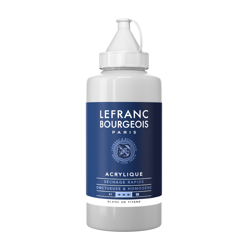 Acrylfarbe 'Fine' titanweiß 750 ml